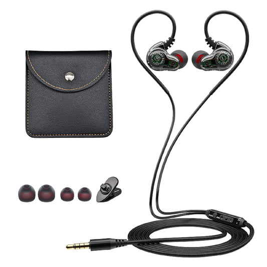 Holiper Dual Driver Wired Ear Buds with Mic and Extra Bass, Ear Phones with Cord, 3.5mm Jack Plug in Headphones, Wire Earbuds with Hook Wrap Around…