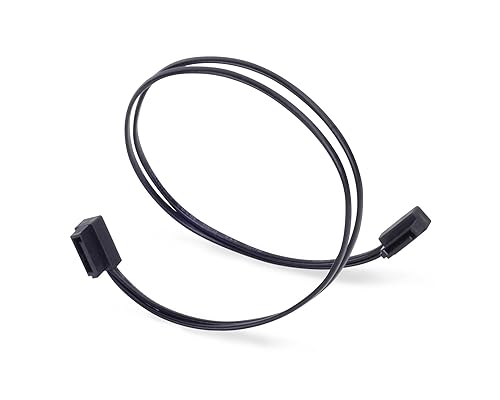 Silverstone Technology CP11B-300 300mm (11.8 in.) Ultra Thin 6Gb/s Lateral 90-Degree SATA Cable with Custom Low-Profile Connectors, SST-CP11B-300