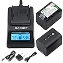 Kastar Ultra Fast Charger Kit and Battery (2-Pack) for Sony NP-FV70 CB-TRV & Sony FDR-AX53, HDR-CX675, HDR-CX455, HDR-CX900, TD30V, HDR-PV710V