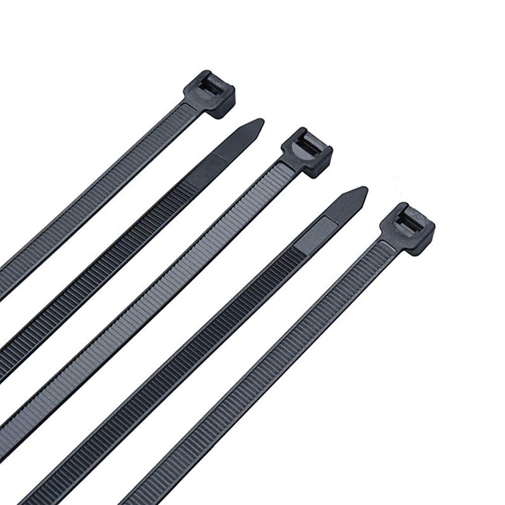 AGAOTIAN Black zip ties large Cable ties Nylon zip ties 16 inch long Zip ties100 per pack Environmentally friendly Industrial quality Uses 3 latches