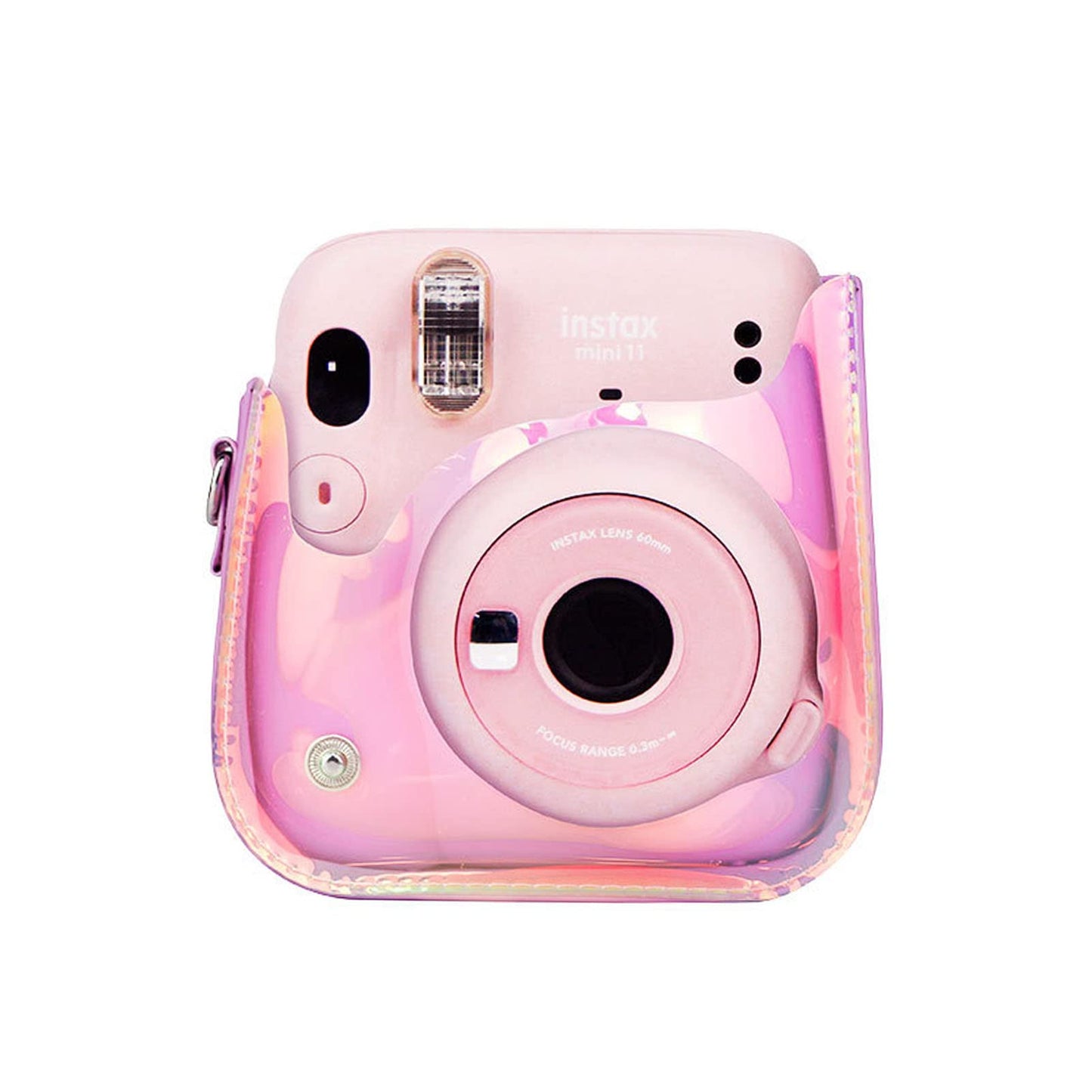 Yitengteng Illusion-colour Camera Case for Fujifilm Instax Mini 11/9/8 Camera,Adjustable PVC Camera Protective Cover Sling Shell Bag with Shoulder