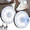 DWEPTU Motion Sensor Night Light 2 Pack LED Night Lights, Dusk to Dawn Motion Sensor for Bedroom, Bathroom, Toilet, Stairs, Kitchen, Hallway