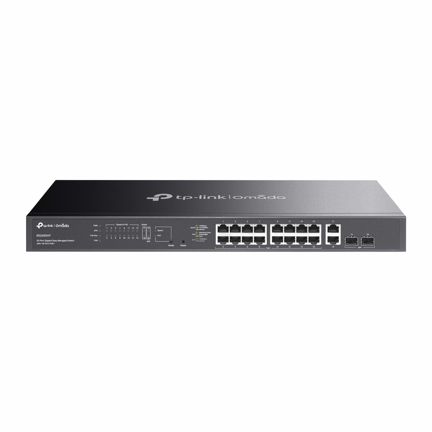 TP-Link Omada 16 Port Gigabit Easy Managed, PoE Switch, 250W Budget, PoE+ Compliant, Up to 250m PoE Distance, Auto Recovery, VLAN, Auto Loop
