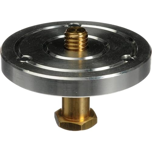 Manfrotto Head Mounting Plate with 3/8" Threaded Hex Stud, Mounts Cameras with 3/8" Female Thread to Super Clamp
