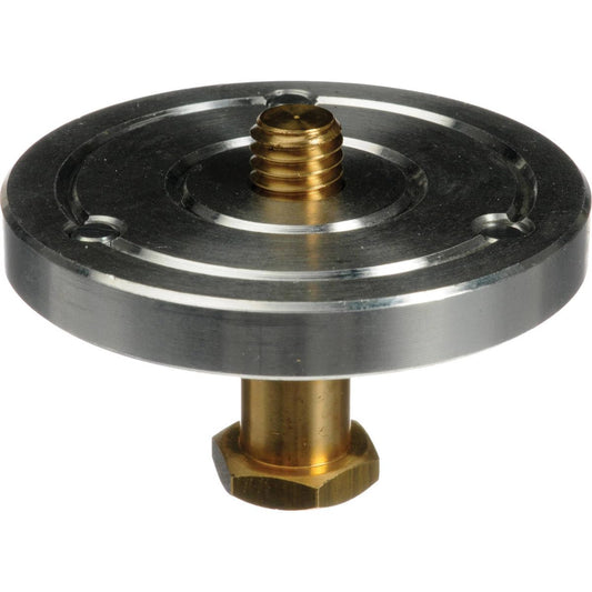 Manfrotto Head Mounting Plate with 3/8" Threaded Hex Stud, Mounts Cameras with 3/8" Female Thread to Super Clamp