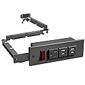 Life Finds Compact in-Drawer Charging Station Power Strip with 2 USB-A, 2 USB-C, AC Outlet, Black, LF-DOC1