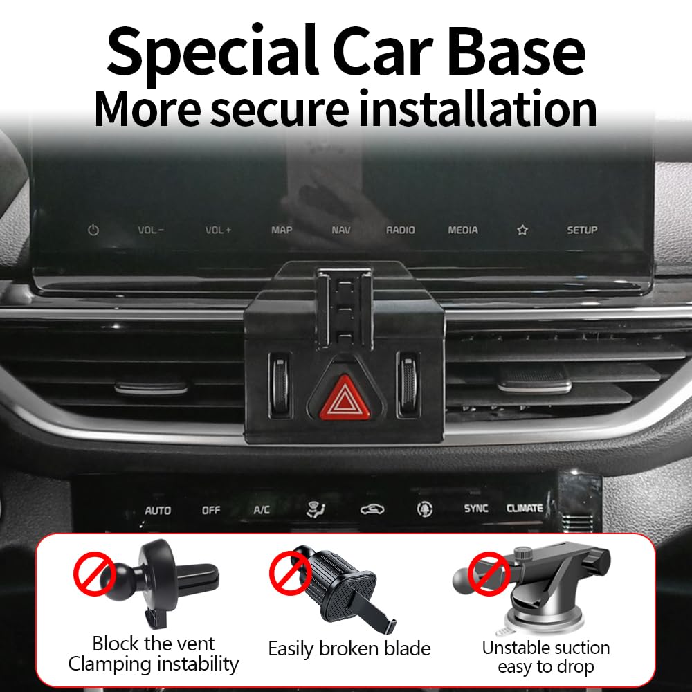 YEGZA Car Phone Holder for Kia Forte 2019 2020 2021 2022 2023 2024 Auto Accessories Navigation Screen Bracket Interior Decoration Dashboard Cell