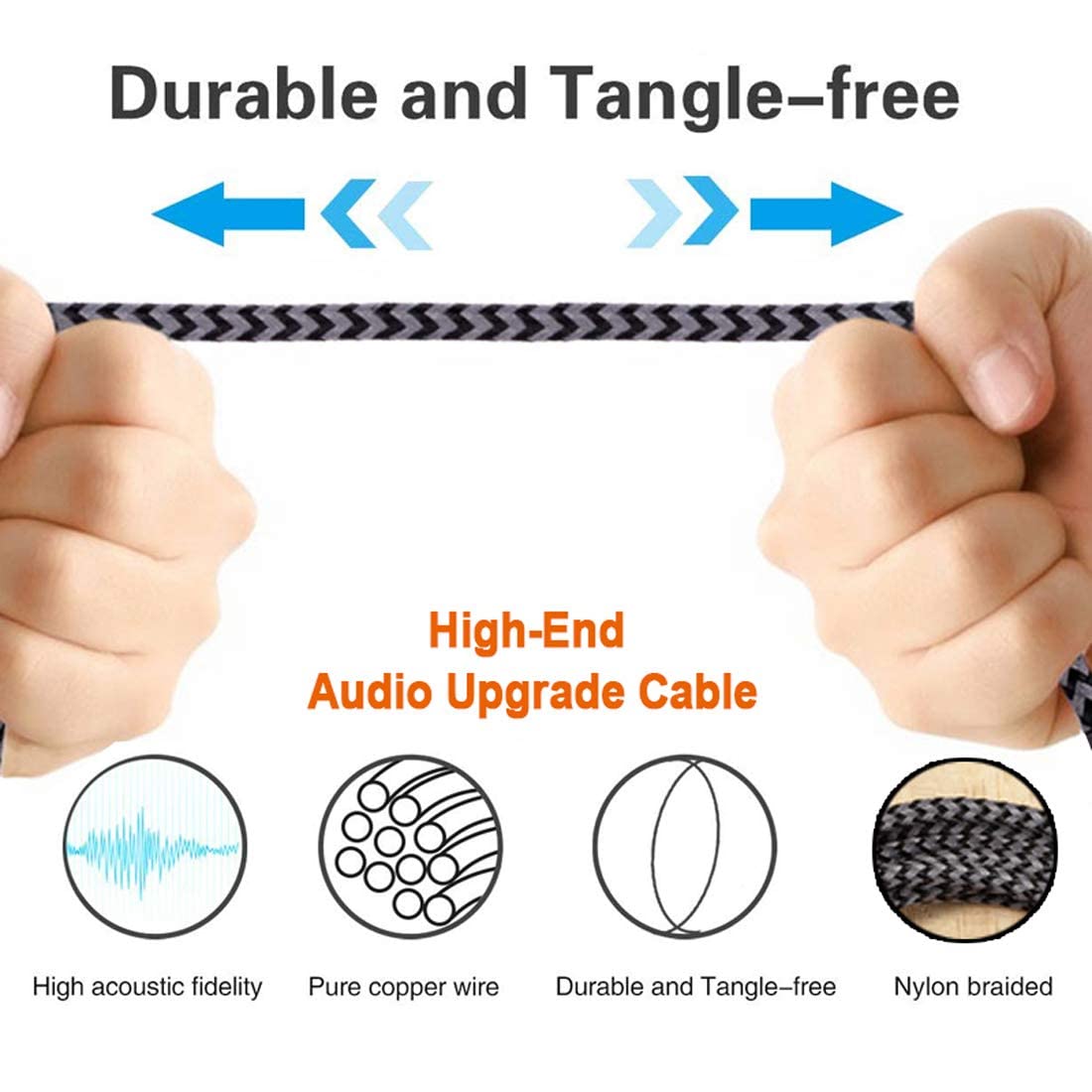 V-MOTA HD598 Cable Cord Compatible with Sennheiser HD 598 SE/CS/SR HiFi,HD 518 558 569 579 595 599,HD400 Pro,HD2.30 Headphones 1.25 Meters / 4.1 feet…