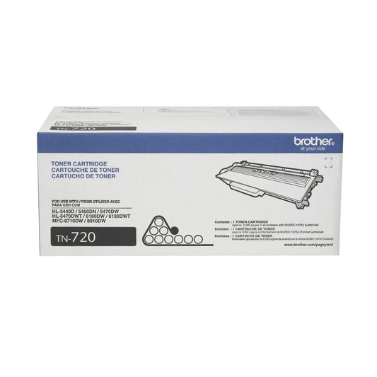 Brother Printer TN720 Toner Cartridge Black