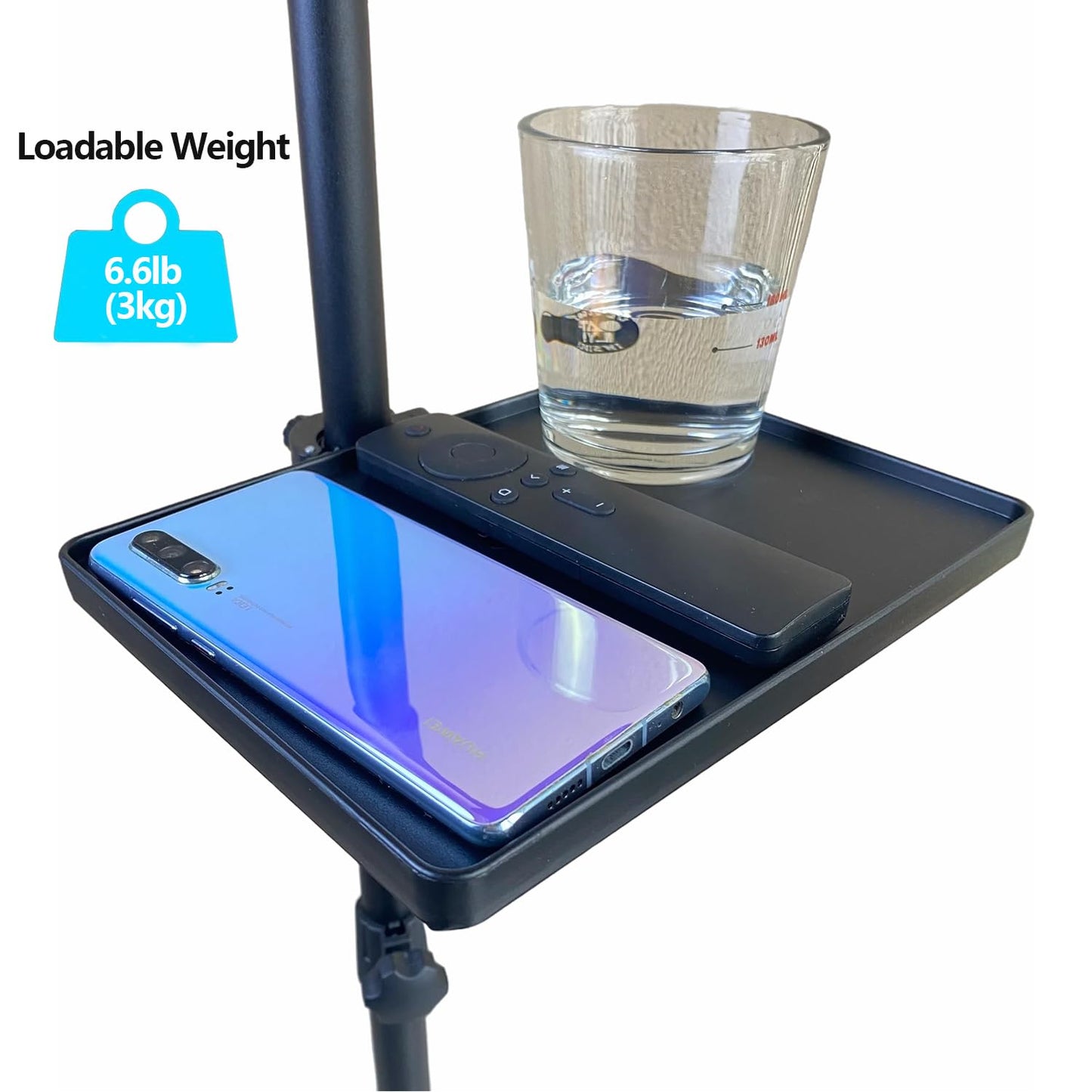 Mic Stand Tray, Soporte Microfono, Tripod Clamp Shelf for Music Sheet, Streaming, Karaoke, Recording - Drum Accessories, Lash Organizer (Small- Not