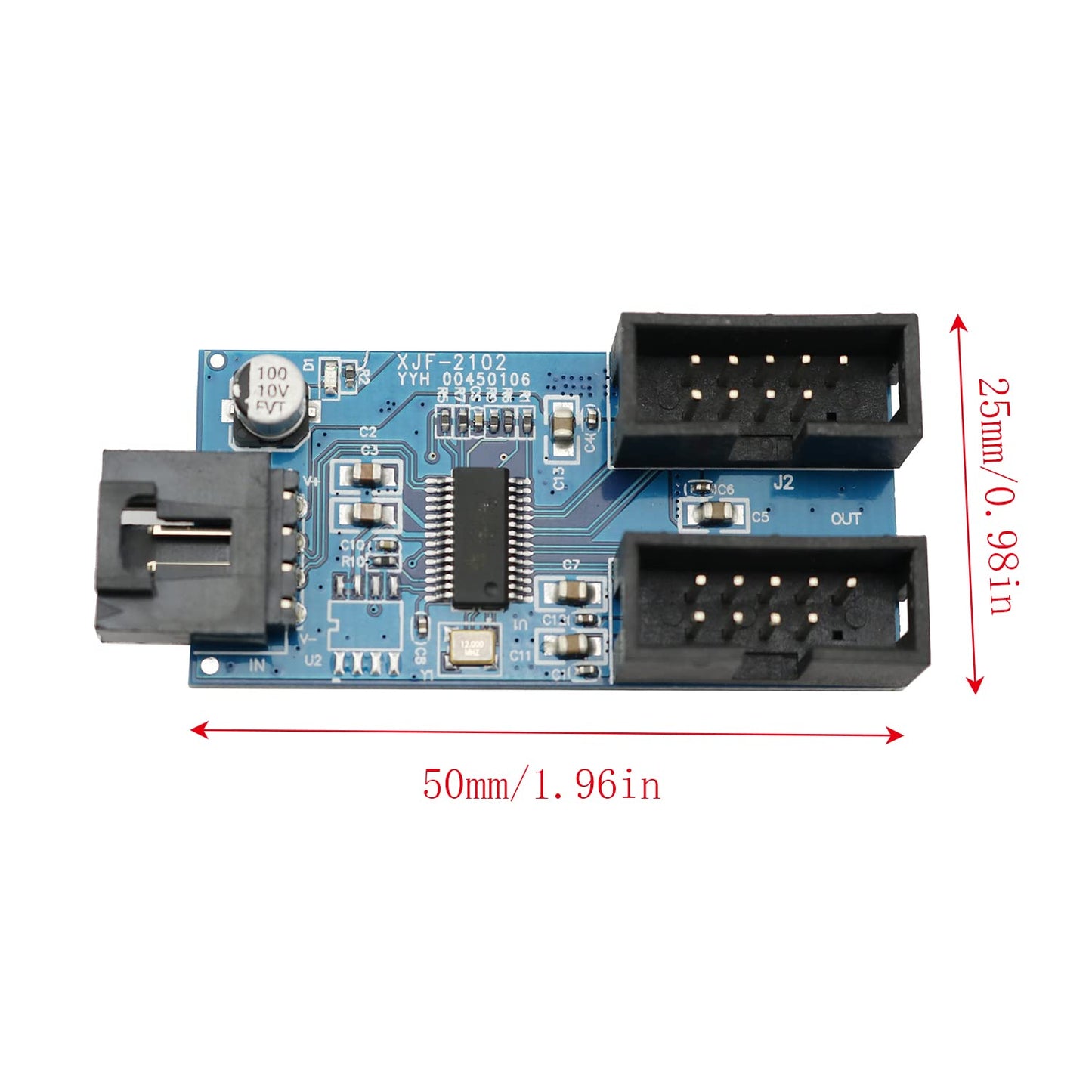 ZYAMY 9 Pin Internal USB Splitter Cable USB2.0 Connector Port 1 Male to 2 Female Extension Connector Adapter Port Multiplier
