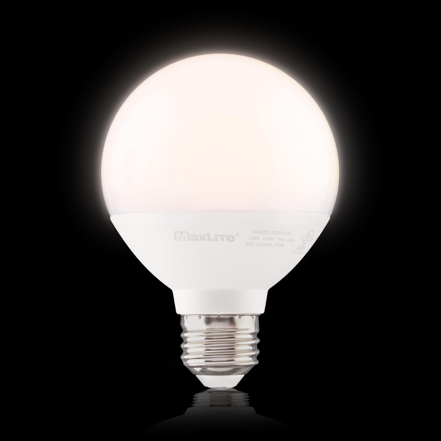 Maxlite 10G25DLED927/JA8 Dimmable 10W LED 2700K G25 Globe - Incandescent Light Bulbs Replacement, Soft White Light Bulbs, JA8 Compliant, 92 CRI, 25000