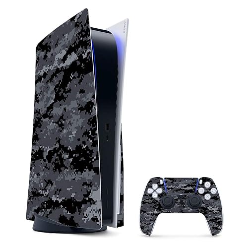 MightySkins Gaming Skin for PS5 / Playstation 5 Bundle - Digital Camo | Protective Viny wrap | Easy to Apply and Change Style | Made in The USA