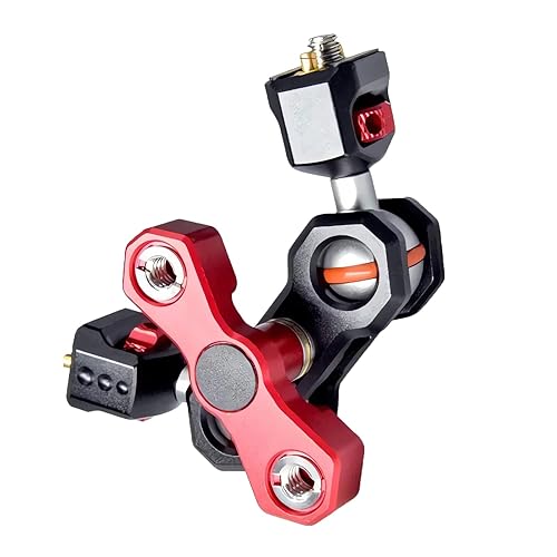MIMIRACLE Camera Magic Arm Flexible Articulating Arm with Dual Ball Heads and 1/4" Screws for Field Monitor Camera DSLR Monitor Video Cage