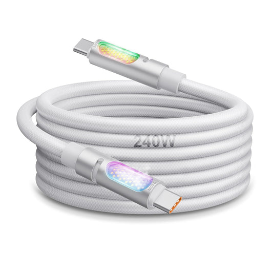 Nanxudyj USB C to USB C Cable 4FT/1.2M,C-C 240W Super Fast Charging Cord,Type C Liquid Food Grade Silicone Cable,Solid Aromatherapy Tablets Fast
