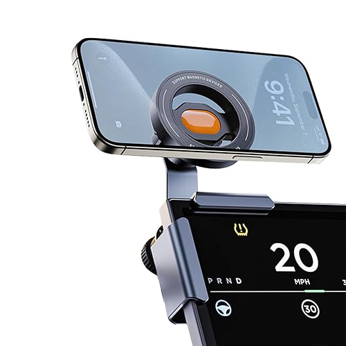 GOAKICHGO Tesla Phone Mount, 360° Adjustable Universal Tesla, Phone Holders for Your car for Tesla Model 3/Y/S/X/Cybertruck Screen, Magnetic Car Phone