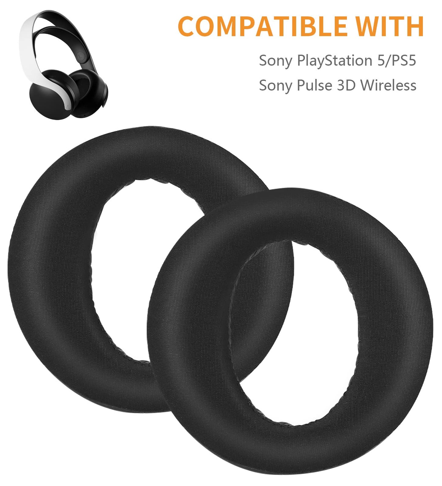Pulse 3D Replacement Ear Pads Cooling Gel PS5 Headset Earpads, Upgrade Ear Cushions Cups Accessories Replacement for Sony PlayStation 5/PS5/Pulse 3D