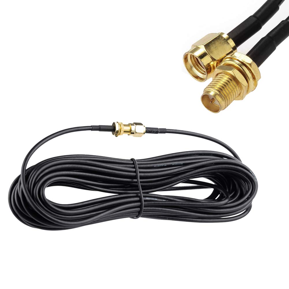 SaferCCTV 9M/30ft RP-SMA Antenna Extension Cable, Coaxial Extension Cable Male to Female Connector for LAN Router Bridge & Other External Equipment