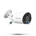 VIKYLIN 4K 8MP Starlight PoE IP Camera Outdoor, 8MP Bullet PoE Camera with AI Human Vehicle Detection, 2.8mm Lens, Built-in Mic, MicroSD 256GB, WDR