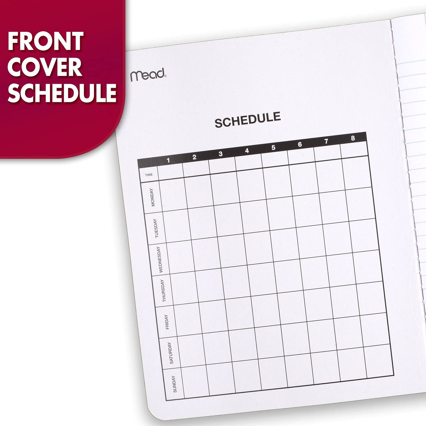 Mead Composition Notebook, Wide Ruled Paper, 7-1/2" x 9-3/4", 100 Sheets, Blue Marble (09918AY7)