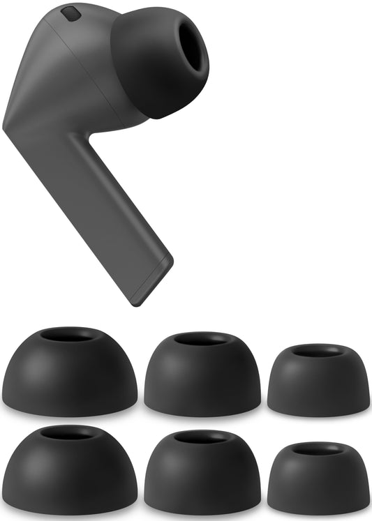 Geiomoo Silicone Ear Tips for Samsung Galaxy Buds 3 FE, Replacement Eartips Earbuds Earpads (Black,L/M/S)