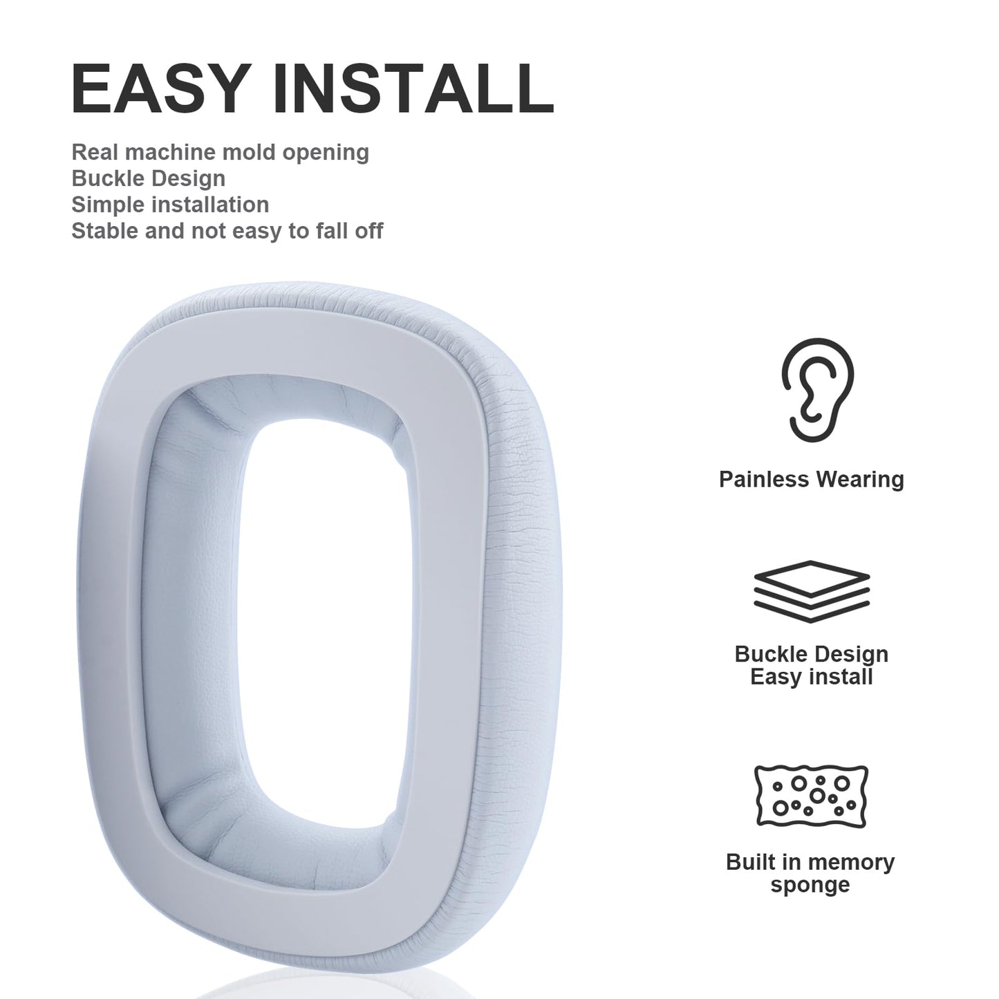 Astro A30 Ear Pads Replacement Ear Pads Cushions Compatible with Logitech Astro A30 Headphones Comfort Protein Leather Soft Memory Foam Replacement