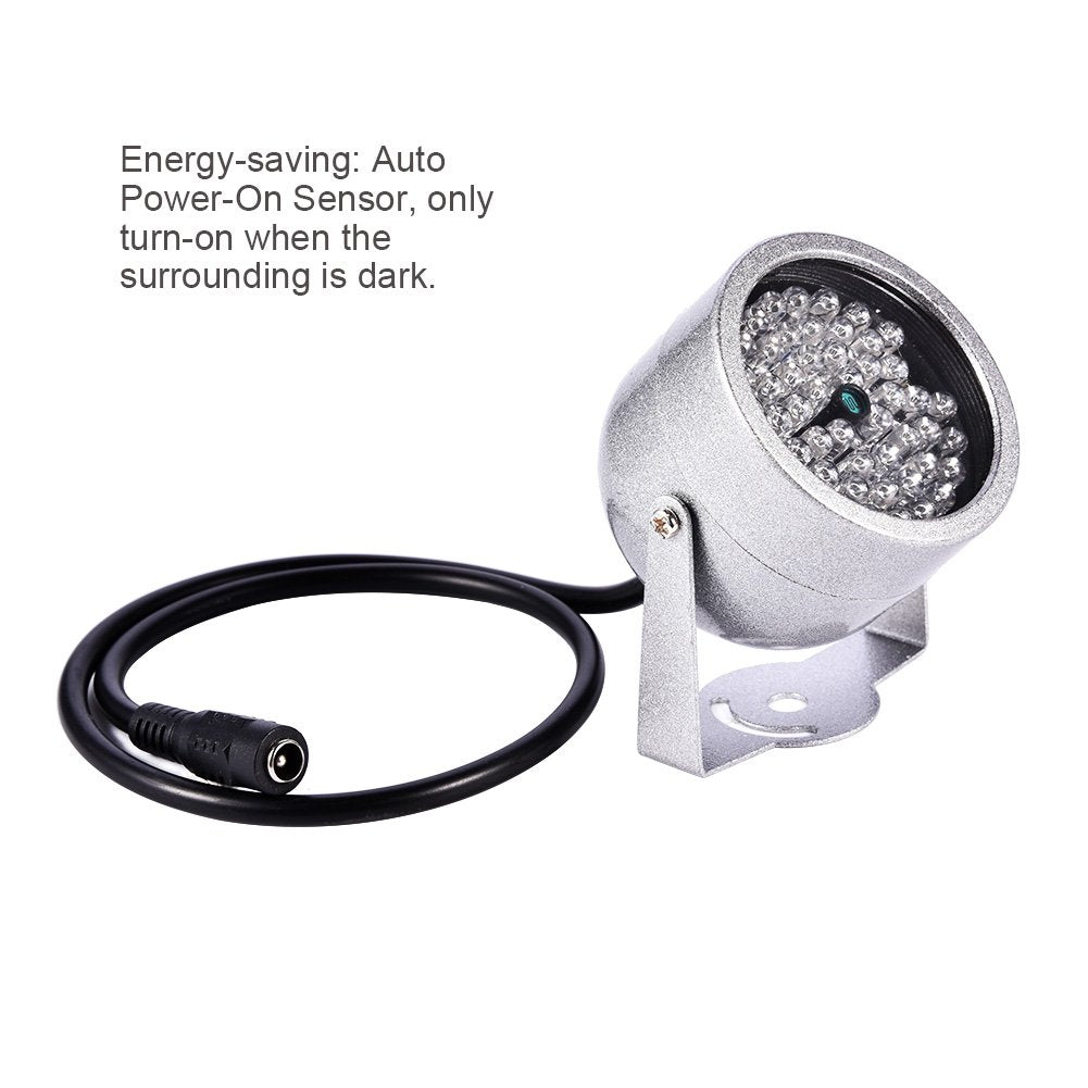 Serounder Camera IR Lights, 48 LED Infrared Night Vision Light for Security CCTV Camera