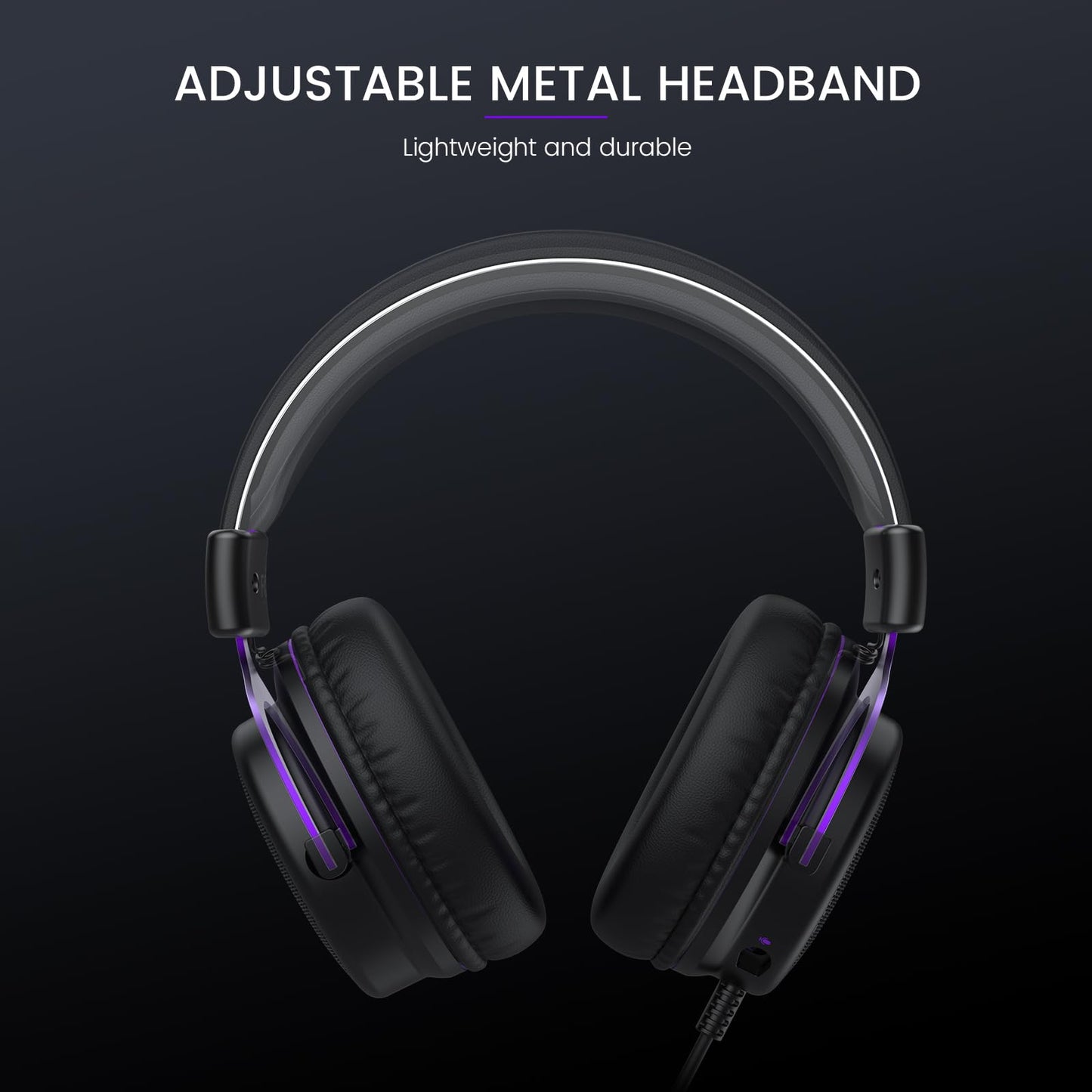 EKSA E900 Headset with Microphone for PC, PS4,PS5, Xbox - Detachable Noise Canceling Mic, 3D Surround Sound, Wired Headphone for Gaming, Computer