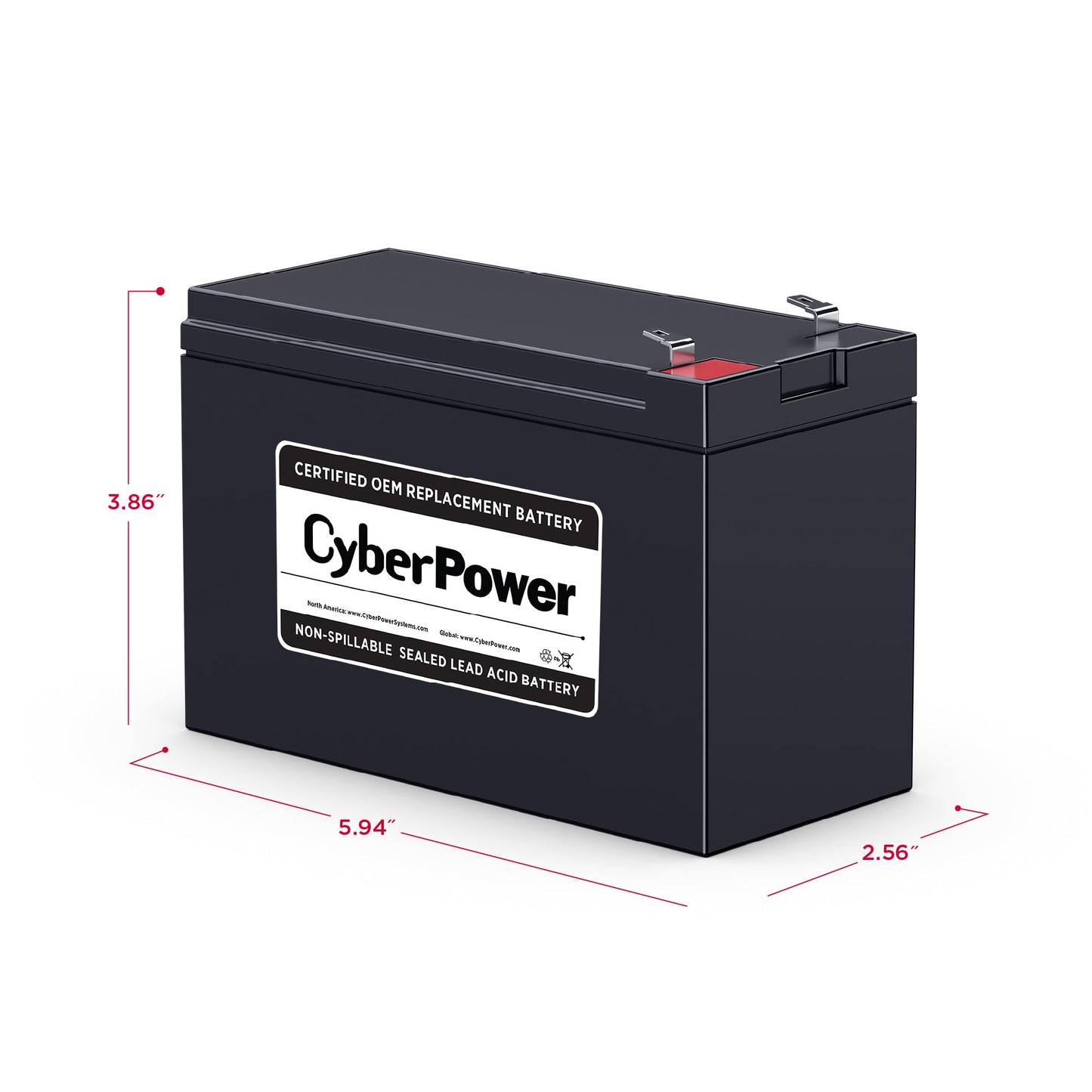 CyberPower RB1280 UPS Replacement Battery Cartridge, Maintenance-Free, User Installable, 12V/8Ah