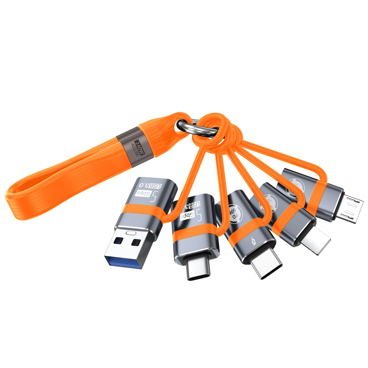 Liaoan USB A to USB C 3.0 OTG Adapter,USB C to Micro Converter,IP to Type-C Converter, and Type-C to USB A OTG 3.0 Adapter. 240W USB C Data