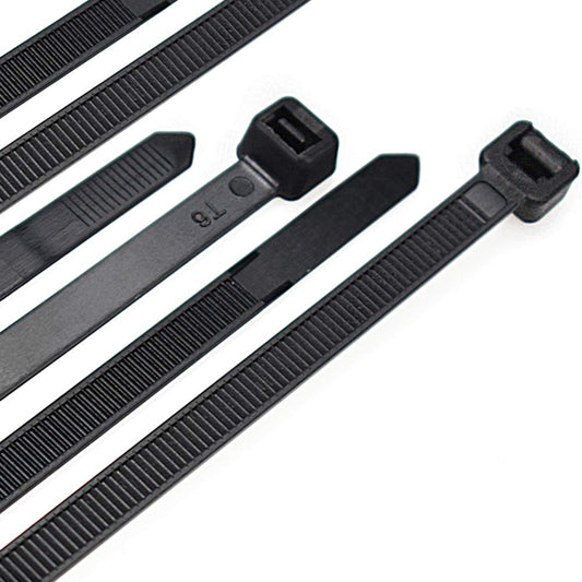 Cable Zip Ties Heavy Duty 26 Inch, Ultra Strong Plastic Wire Ties with 180 Pounds Tensile Strength, 50 Pieces, Durable Nylon Black tie Wraps, Indoor