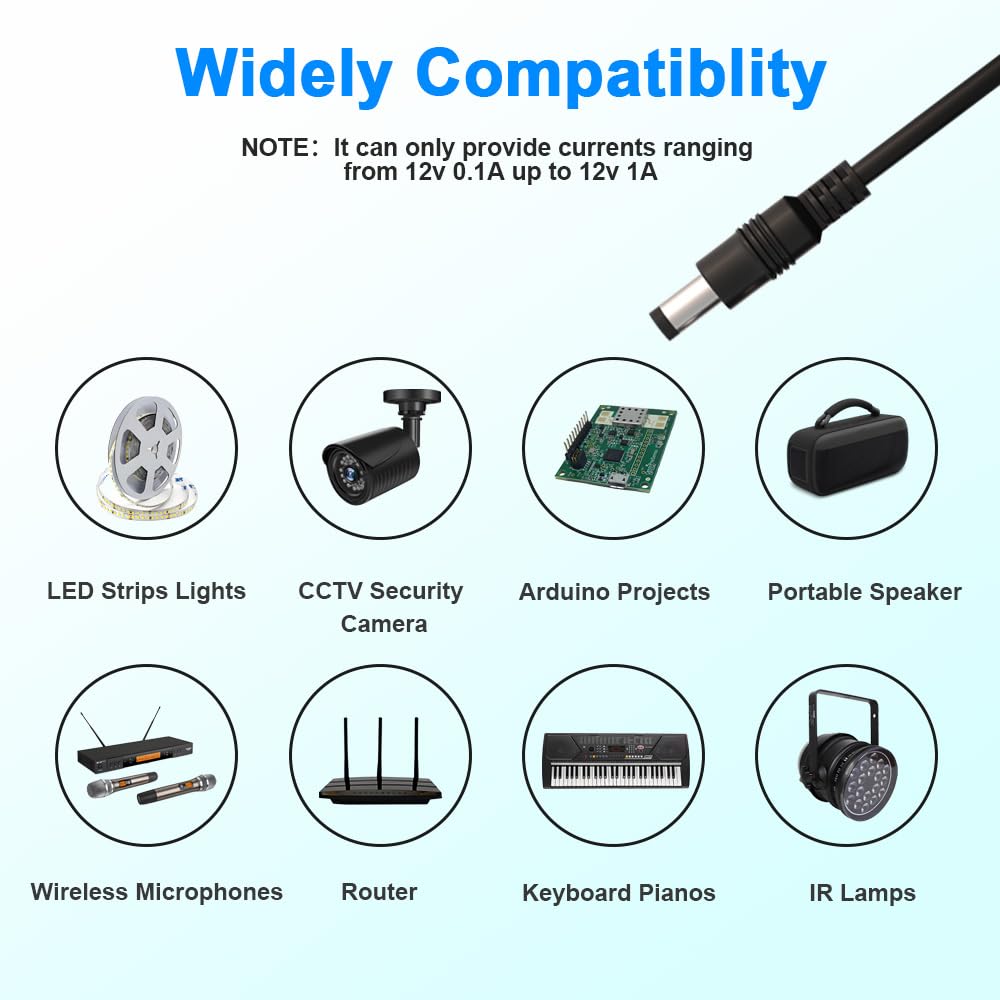 HYGAMOCC 12V 1A Power Supply Adapter, 12W AC/DC Switching Adapter, for Camera, Routers, Speakers,LED Strip Light, Home Appliances, Scanner and more…
