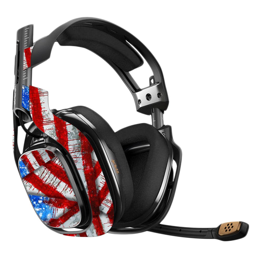 MightySkins Skin Compatible with Astro A40 3rd Generation Gaming Headset - Flag Drips Protective, Durable, and Unique Vinyl Decal wrap Cover Easy