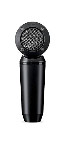 Shure PGA181 Condenser Microphone - Side-Address Mic for Instrument and Vocals with Cardioid Pick-up Pattern, 3-pin XLR Connector, Stand Adapter and