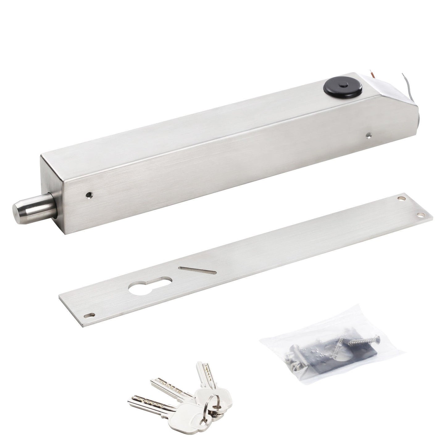 UHPPOTE Fail Secure Electric Bolt Lock Surface Mounted W/Cylinder for Steel Heavy Door