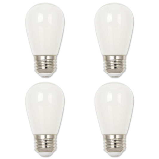 Westinghouse 5282020 1 Watt (15 Watt Equivalent) S14 Frosted LED Light Bulb, Medium Base, 4 Pack