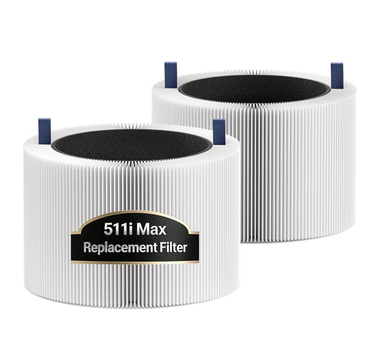 511i Max Replacement Filter Compatible with Blueair Blue Pure 511i Max Filter F5MAX Air Purifier with H13 True HEPA and Activated Carbon Restores