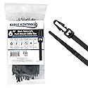 Kable Kontrol Arrowhead Push Mount Cable Ties Nylon, 6 Inch 100 Pcs, 40 Lbs Tensile Strength, Self-Locking Zip Ties UV & Chemical Resistant Ideal