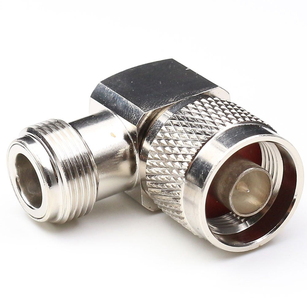ANHAN N Type Connectors N Adapters N Type Coax Connector Walkie Talkie N adapters RF coaxial Cable Adapter (N Male to Female Right Angle)