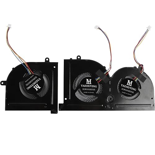 YAEHUYING CPU+GPU Cooling Fan for MSI GS63 GS63VR 6RF 6RF-001US 7RF 7RF-212UK GS73 GS73VR Stealth MS-16K2 MS-17B1 BS5005HS-U2F1 BS5005HS-U2L1 DC5V