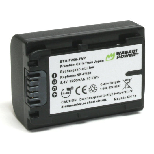 Wasabi Power Battery for Sony NP-FV30, NP-FV40, NP-FV50 and Sony DCR-SR15, SR21, SR68, SR88, SX15, SX21, SX44, SX45, SX63, SX65, SX83, SX85