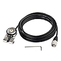 Bingfu Vehicle Mobile Radio Antenna NMO Mount Fix Bracket Lip Mount with 5m 16.5 feet RG58 Cable UHF PL259 Male Connector for Car Truck Amateur Ham
