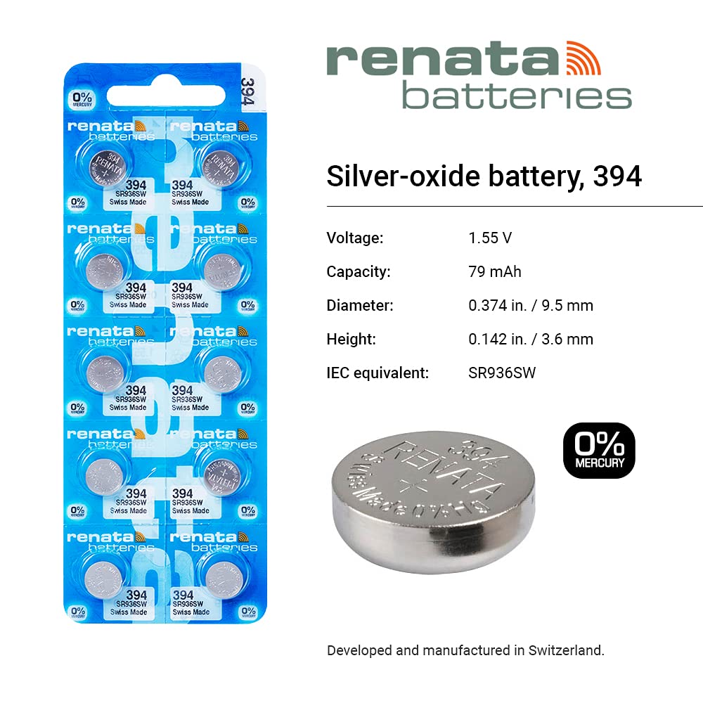 Renata 3 394 Button Cell Watch Batteries