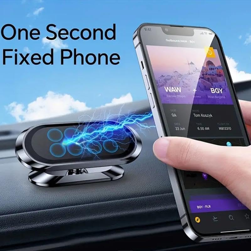 Magnetic Car Phone Holder 3Pcs Car Magnetic Phone Holder Mount Universal Suction Cup Navigation Support Adjustable 360 Rotation for Automotive