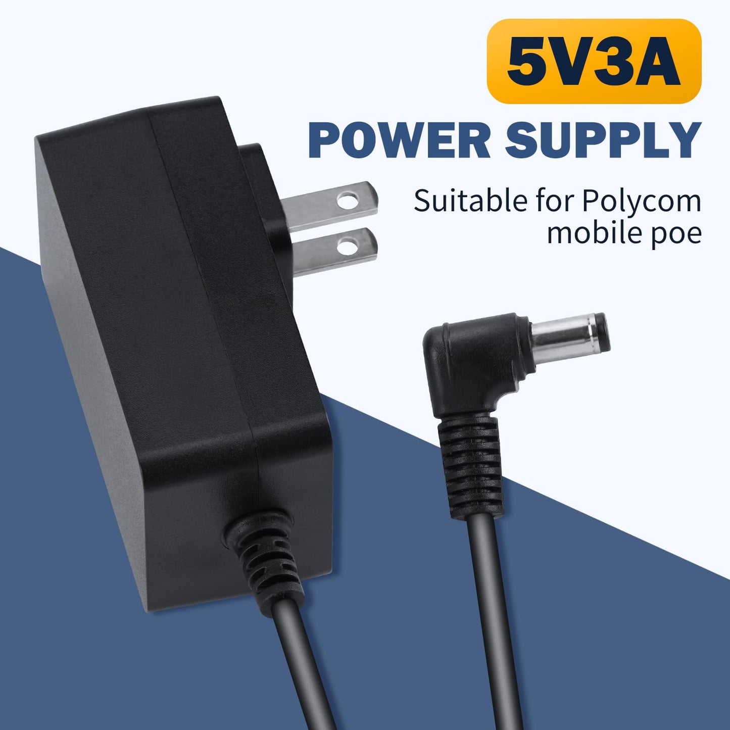 for polycom Power Cord 5v Compatible with Polycom VOIP IP Phones Poly VVX 150 250 350 450 Edge B, E400, E300 Series, E220, E100 EM50