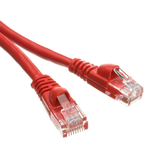 CableWholesale Cat6a UTP Ethernet Cable, 10 Gigabit, 500MHz, 35 ft, Red