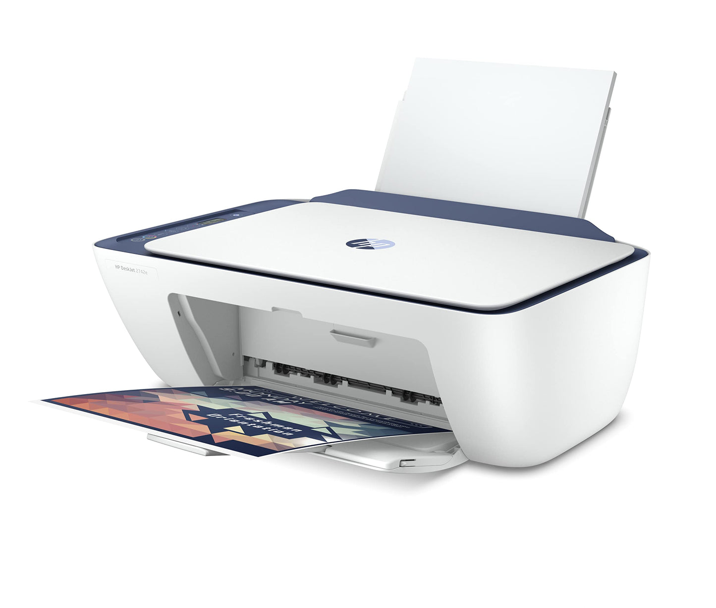 HP DeskJet 2742e All-in-One Printer w/ 6 Months Free Ink Through HP Plus, Blue Steel