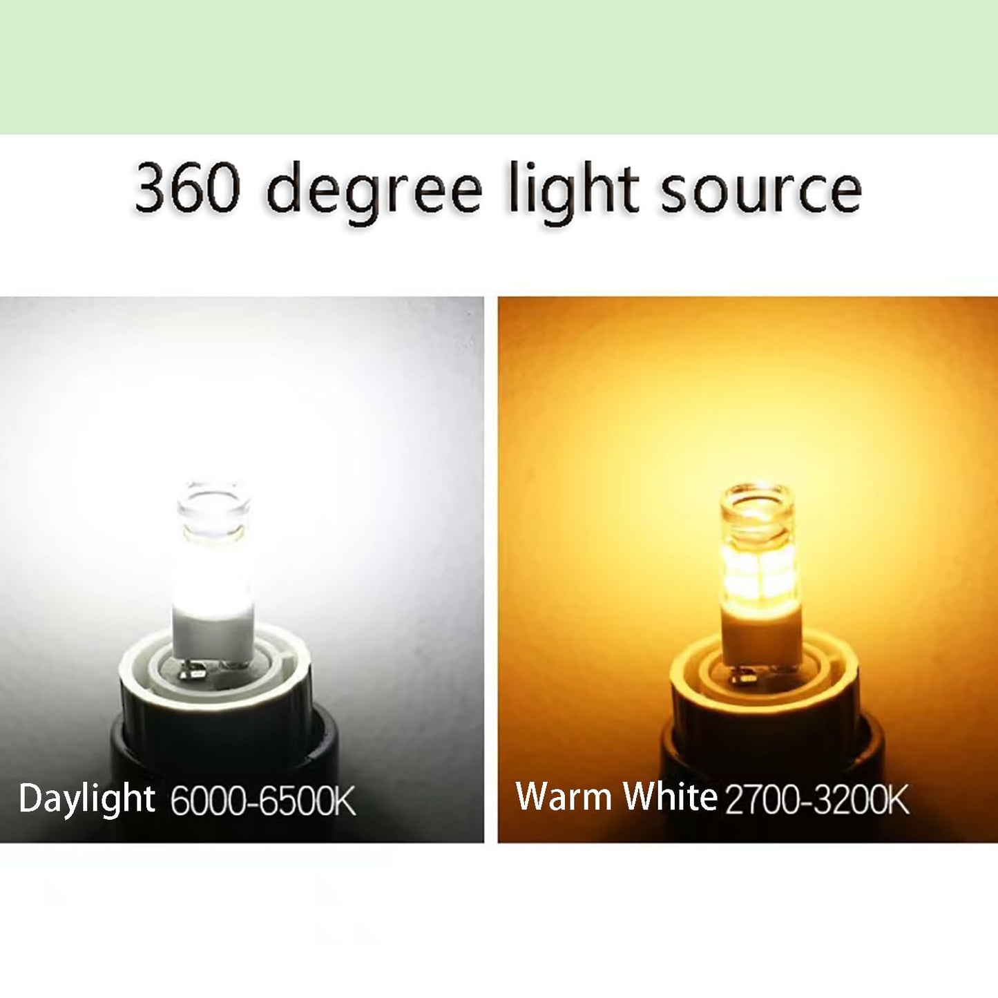 SSQY G8 LED Bulb 3W Equivalent to G8 Halogen Bulb 20W-25W, T4 JCD Type Bi-Pin G8 Base, AC 120V G8 Bulb Warm White 3000K for Under Cabinet Light, Under