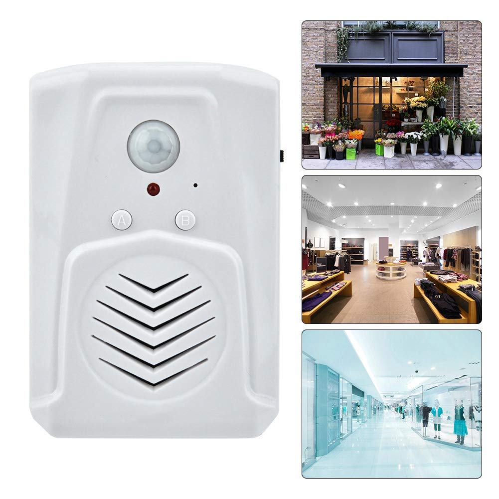 USB/Battery Powered Motion Sensor Alarm Doorbell - MP3 Audio Player with Infrared Induction, 4m Detection Distance & Custom Sound Options
