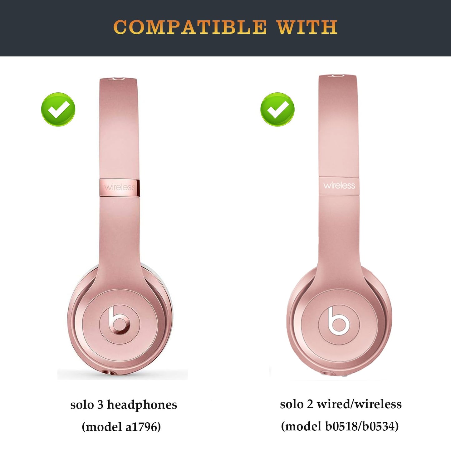 Solo 3 Headband as Same as the OEM Replacement Arch Band Solo3 Accessories Parts Compatible with Beats by Dr Dre Solo 3 Wireless/A1796 and Solo 2